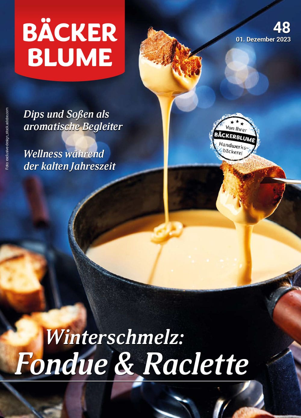 Bäckerblume 48/2023 Winterschmelz: Fondue & Raclette