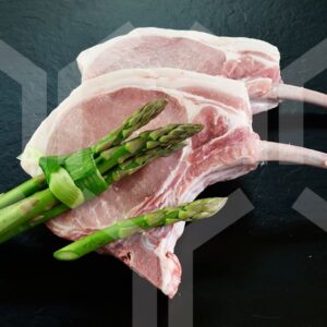 Bildlizenz - Tomahawk Steak, Stielkotelett mit Deko