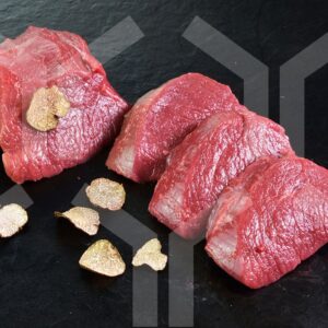 Bildlizenz - Steaks aus der Oberschale mit Deko