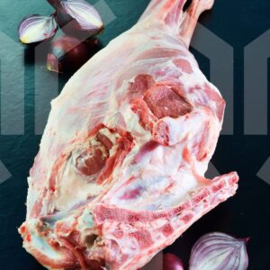 Bildlizenz - Lammkeule ohne Röhrenknochen, mit Deko