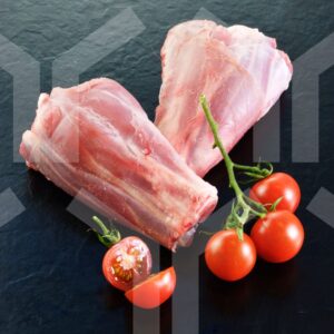 Bildlizenz - Vorderhaxen vom Lamm, mit Deko
