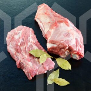 Bildlizenz - Hals mit Knochen und ausgelöst, mit Deko