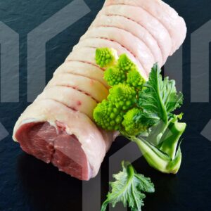 Bildlizenz - Lammrücken, rolliert, mit Deko