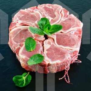 Bildlizenz - Lammkotelettrad mit Deko